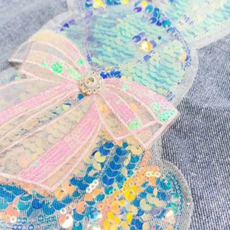 Adorable Rabbit Denim Jacket for Girls, Perfect Spring/Autumn Birthday Gift - Suitable for 1,2,3,4,5,6,8,10 Years Old Little Princess