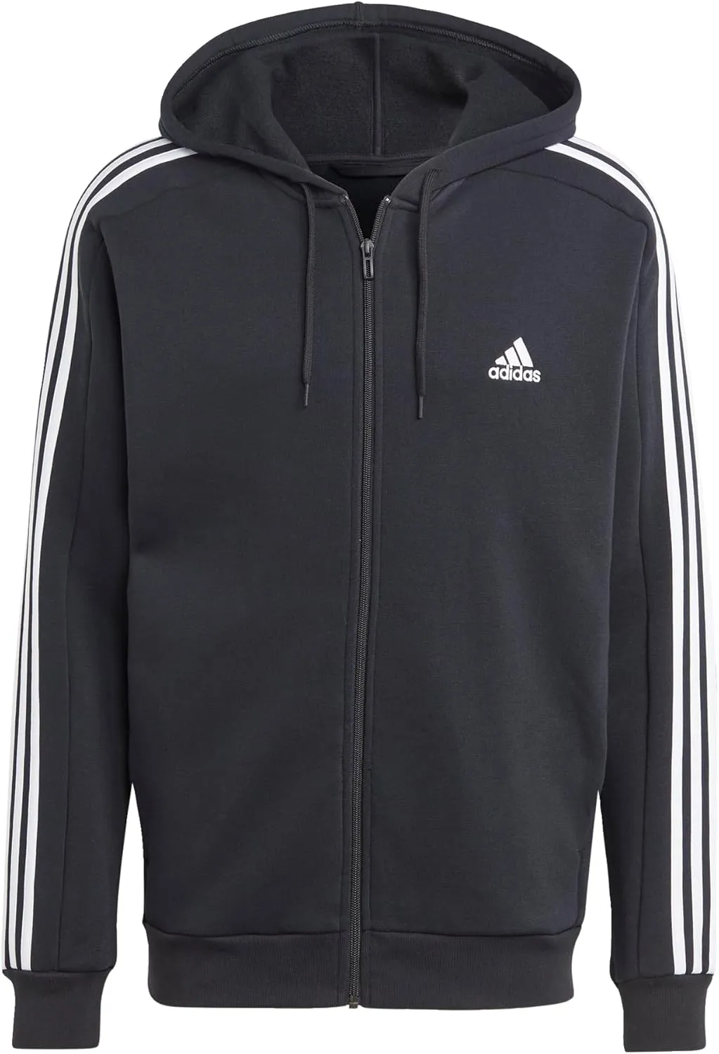adidas Men's Essentials 3-Stripes Fleece Full-Zip Hoodie