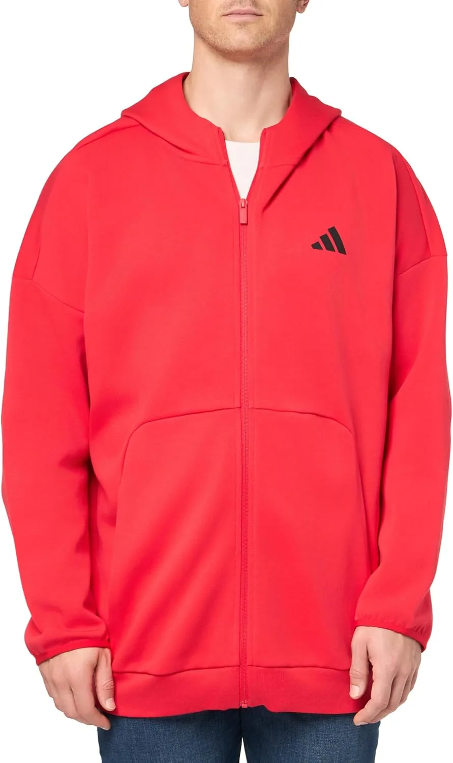 adidas Men's Future Icons Small Logo Full-Zip Hoodie