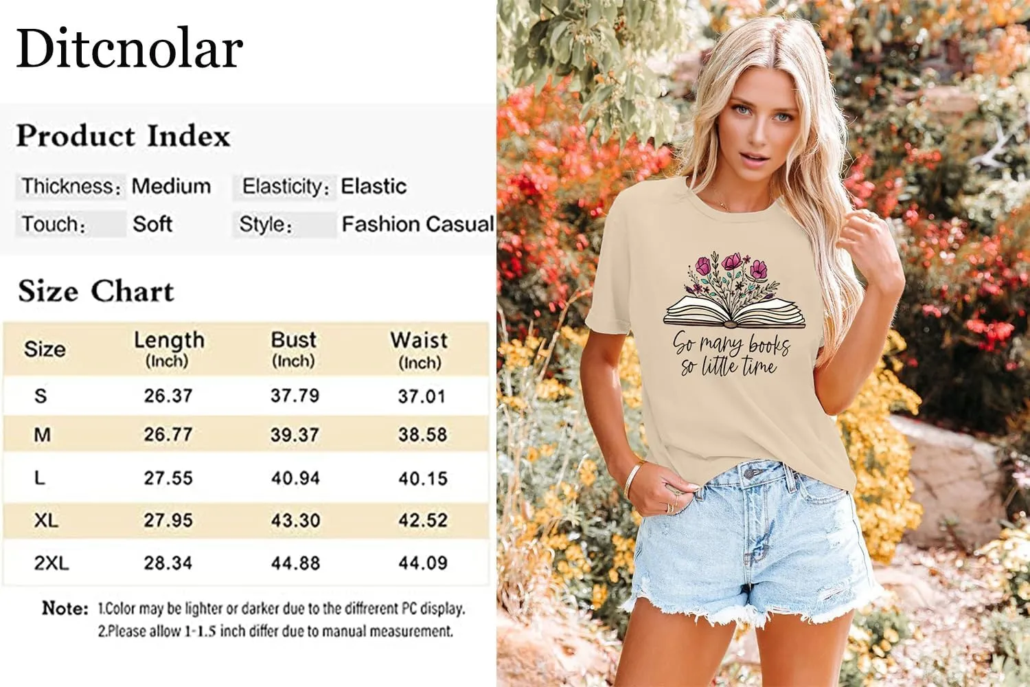 Book Lovers Women's Funny Wildflowers Reading Shirt - Cute Book Lover Bookworm Teacher Short Sleeve Tee