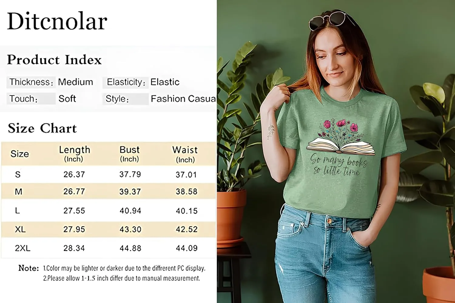 Book Lovers Women's Funny Wildflowers Reading Shirt - Cute Book Lover Bookworm Teacher Short Sleeve Tee