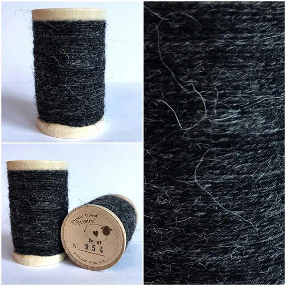 Charcoal SLATE Grey Hand Dyed HALF YARD Wool Fabric for Wool Applique and Rug Hooking