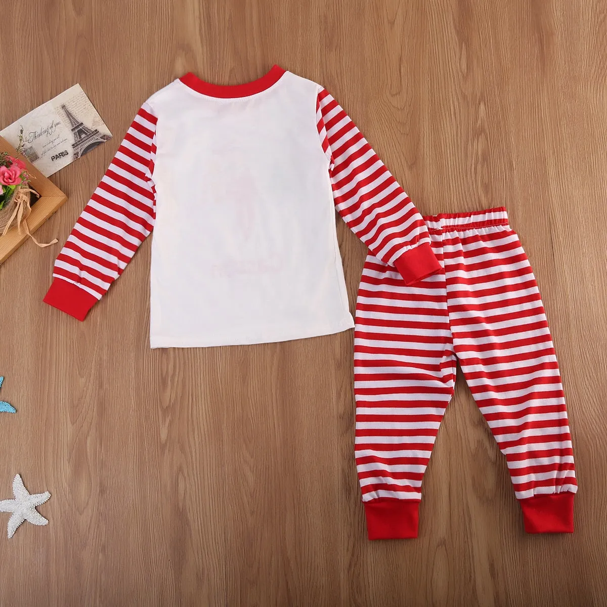 Christmas Pajamas Matching Family Pyjamas Winter Warm Kid Adult  Cute Santa Letter Printing Pajamas Sets Sleepwear Nightwear