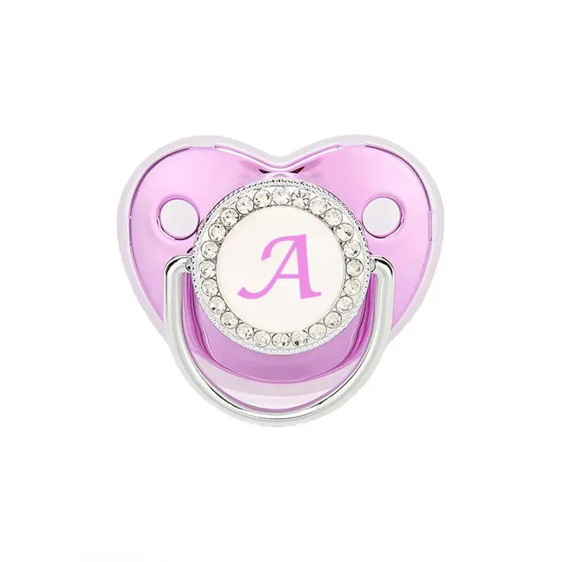 Customized Metallic Purple Baby Bling Pacifier