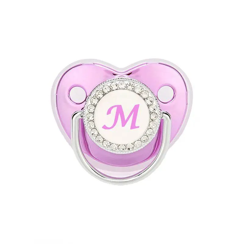 Customized Metallic Purple Baby Bling Pacifier