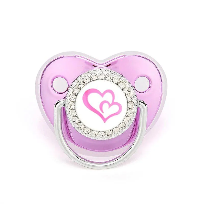 Customized Metallic Purple Baby Bling Pacifier
