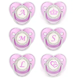 Customized Metallic Purple Baby Bling Pacifier