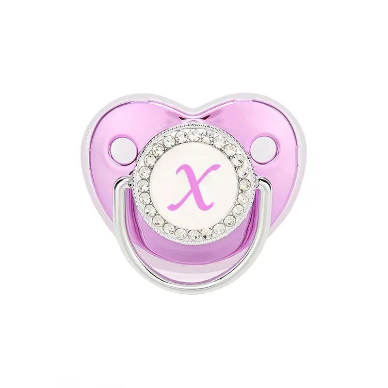 Customized Metallic Purple Baby Bling Pacifier