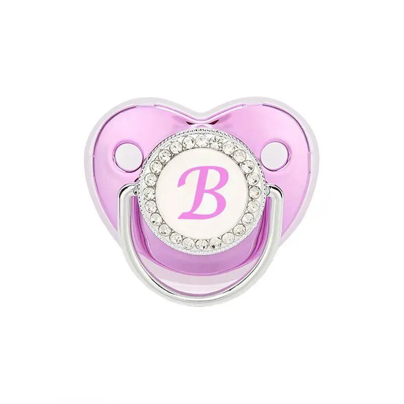 Customized Metallic Purple Baby Bling Pacifier