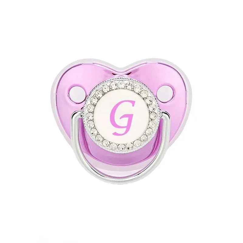 Customized Metallic Purple Baby Bling Pacifier