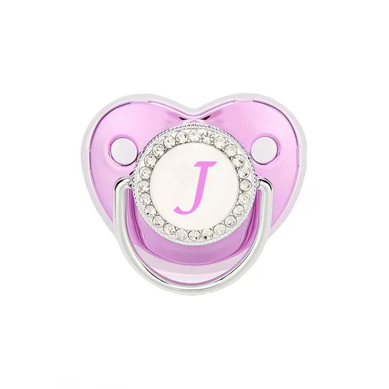 Customized Metallic Purple Baby Bling Pacifier