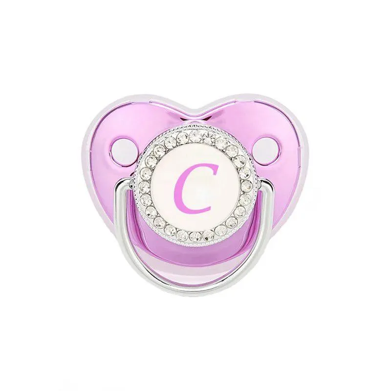 Customized Metallic Purple Baby Bling Pacifier