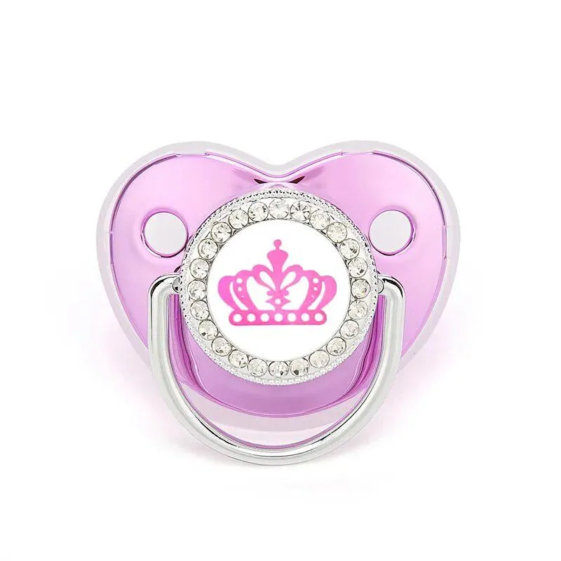 Customized Metallic Purple Baby Bling Pacifier