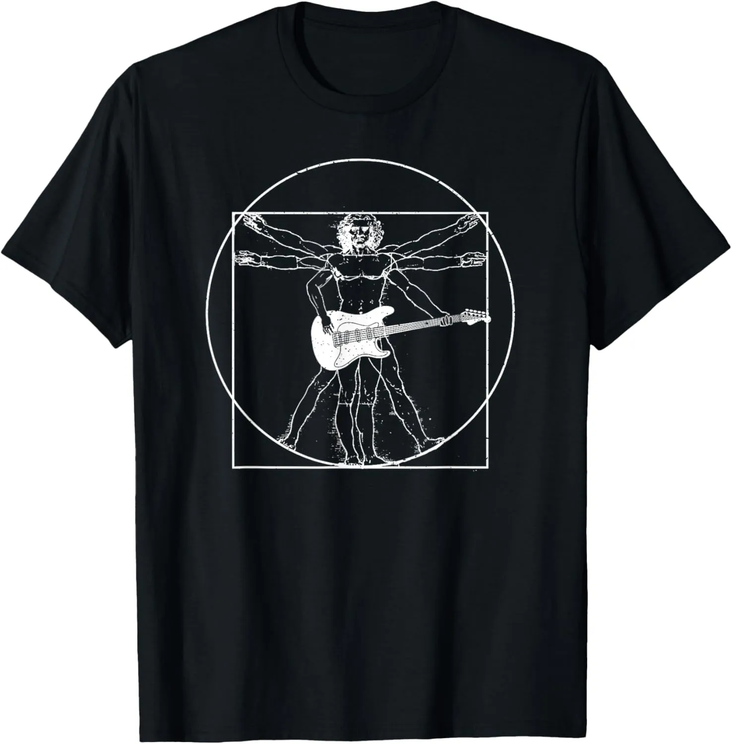 Electric guitar musician gift: Da Vinci drawing T-Shirt