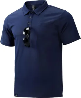Haimont Men's Polo Shirts with Pocket Short Sleeve Quick Dry Moisture Wicking Golf Shirts Business Casual Work Polos