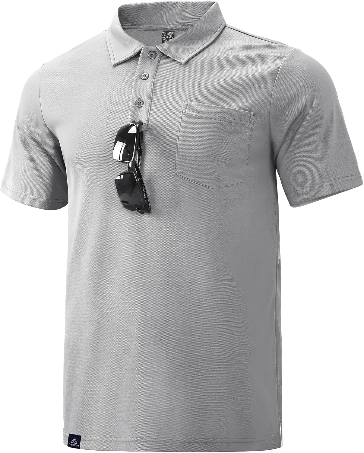 Haimont Men's Polo Shirts with Pocket Short Sleeve Quick Dry Moisture Wicking Golf Shirts Business Casual Work Polos