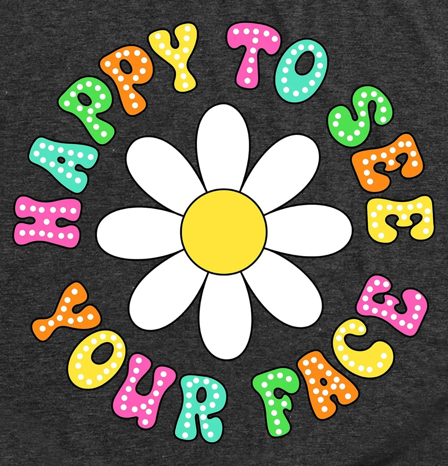 Happy to See Your Face Shirt: Women Funny Teacher T-Shirt First Day of School Shirts Groovy Back to School Tee Top