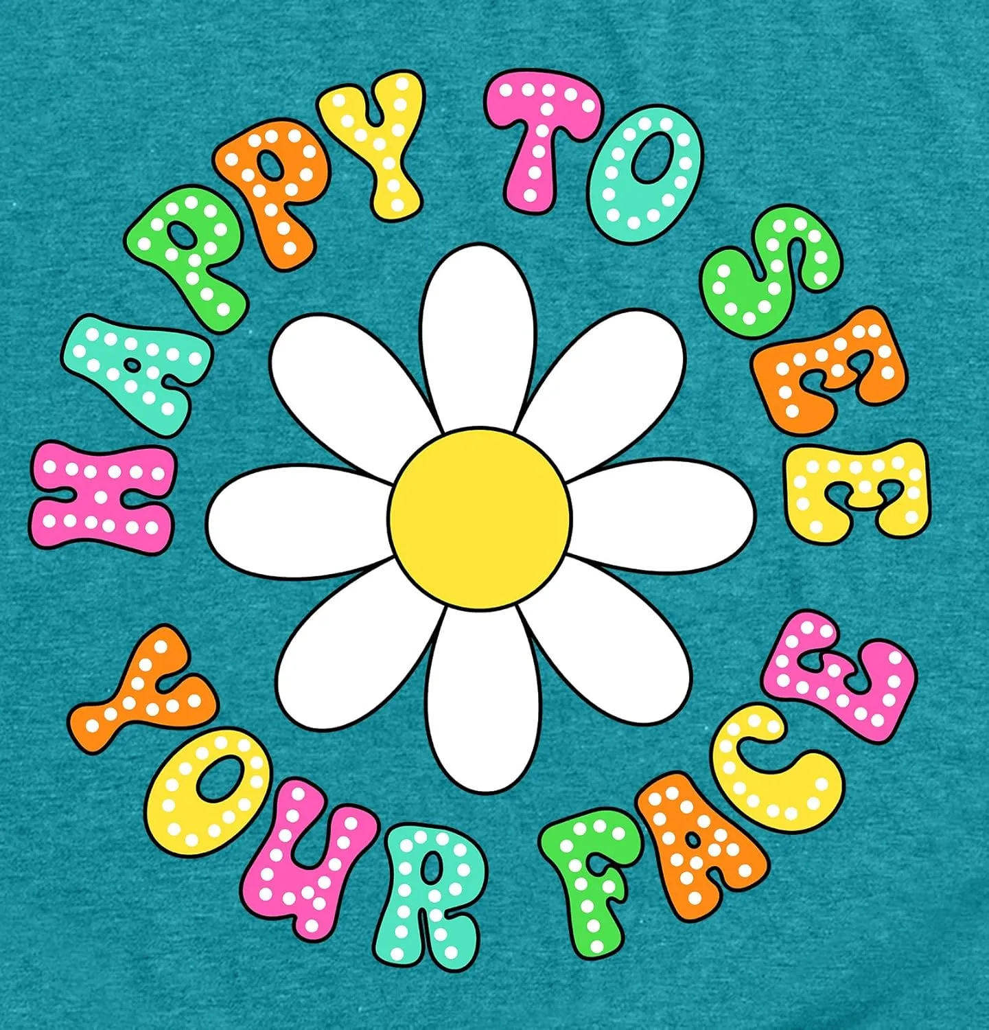 Happy to See Your Face Shirt: Women Funny Teacher T-Shirt First Day of School Shirts Groovy Back to School Tee Top