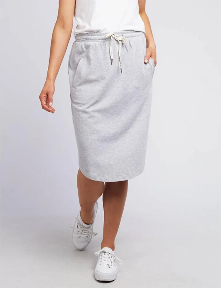 IDEALSANXUN Womens Jersey Skirt High Waisted Knee Length Pencil Skirt with Drawstring