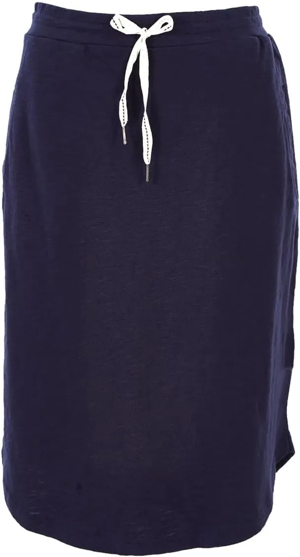 IDEALSANXUN Womens Jersey Skirt High Waisted Knee Length Pencil Skirt with Drawstring