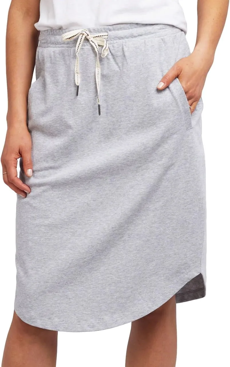 IDEALSANXUN Womens Jersey Skirt High Waisted Knee Length Pencil Skirt with Drawstring