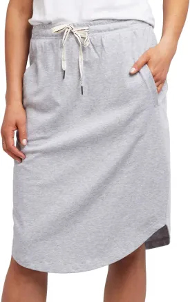 IDEALSANXUN Womens Jersey Skirt High Waisted Knee Length Pencil Skirt with Drawstring