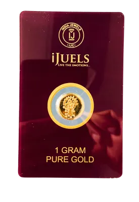 iJuels 1 gram pure gold coin 995 with certificate