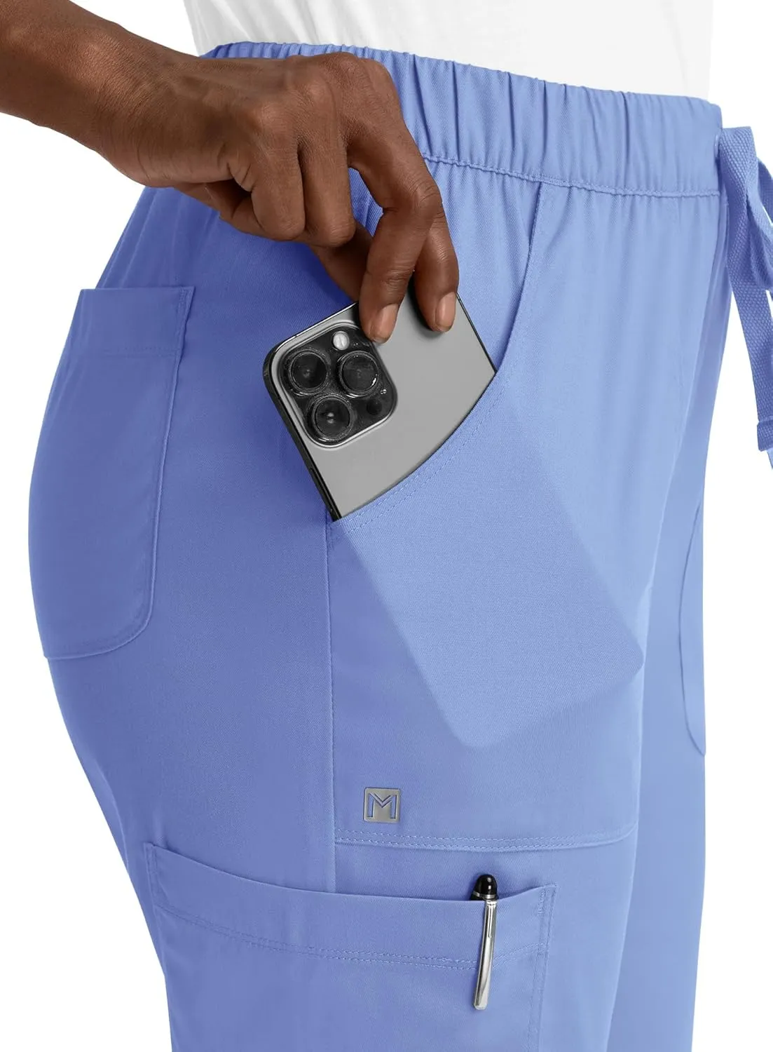 Maevn Matrix Full Elastic Waistband Cargo Scrub Pant