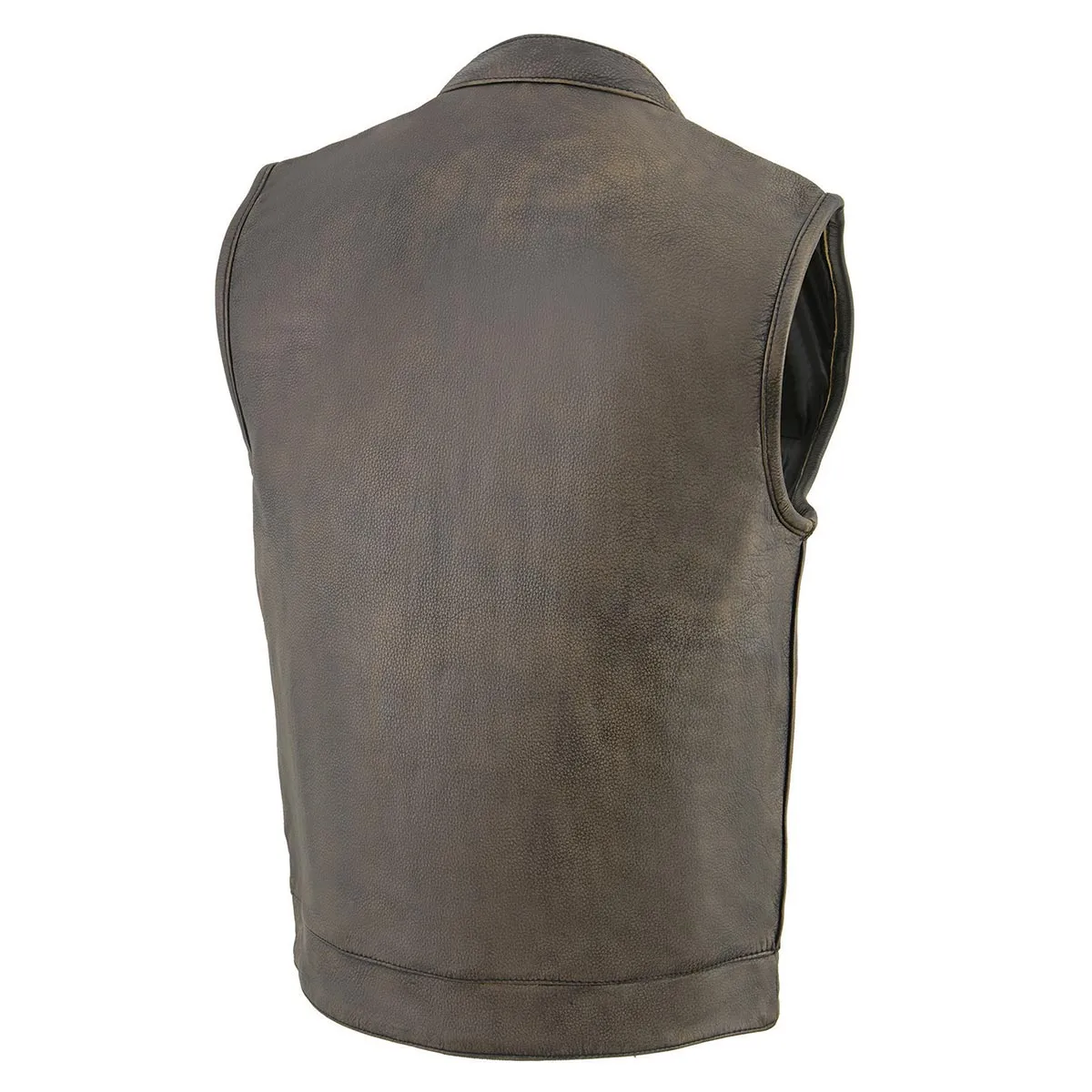 Milwaukee Leather MLM3510 Men's Black/Beige Premium Leather Club Style