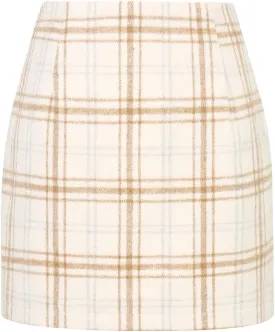 Mywinway Plaid Mini Skirt for Women Fall Winter High Waist A Line Bodycon Pencil Fall Skirts