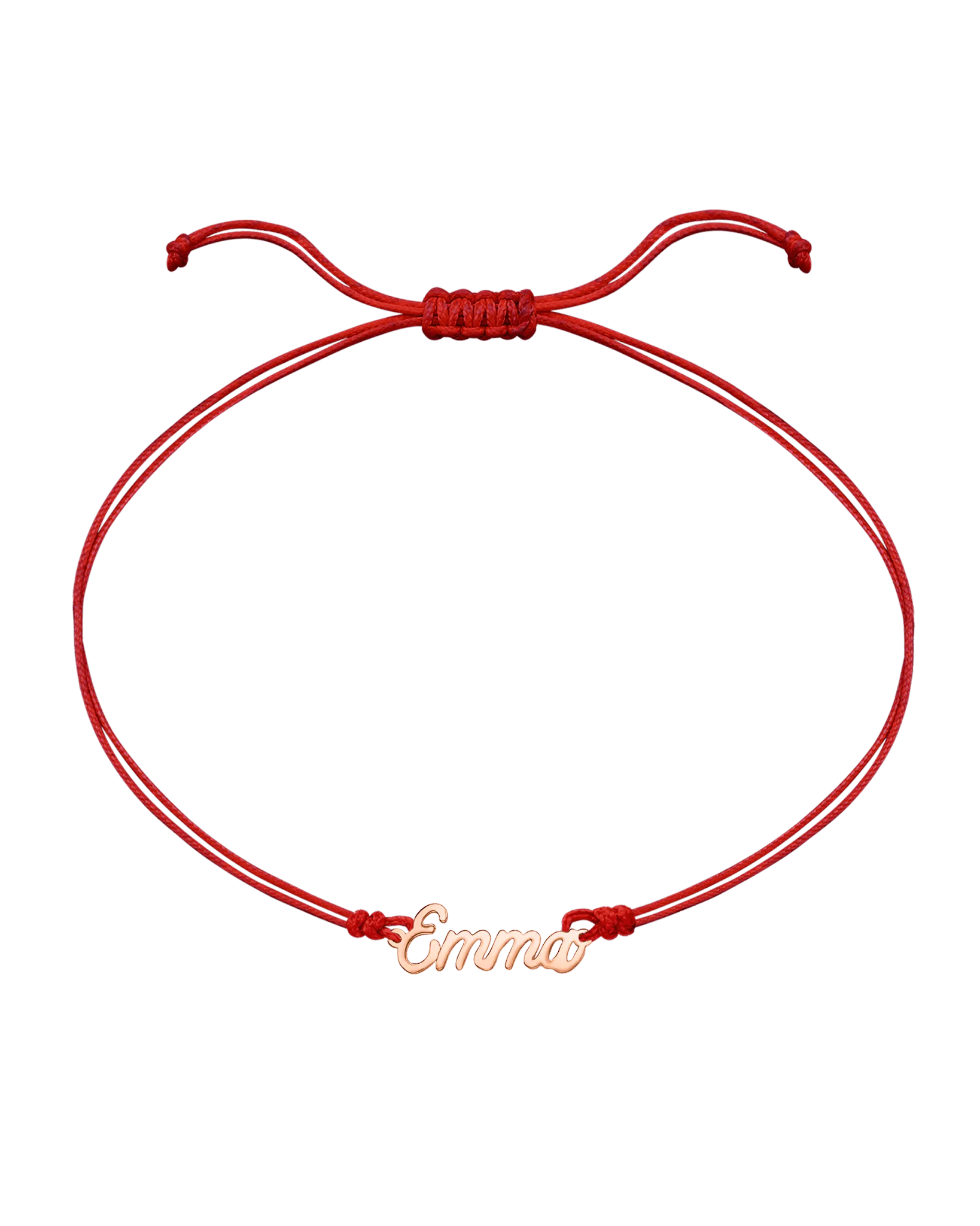 Name Plate String of Love - 14K Rose Gold