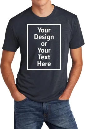 Personalized Men's Triblend T-Shirt 6010 Add Your Design Photo Text Custom Outfit for Men Front/Back Print