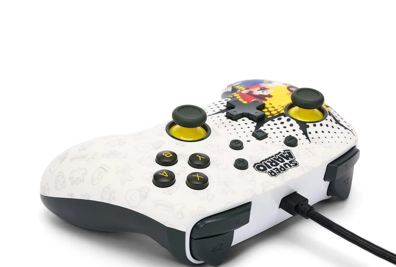 PowerA Enhanced Wired Controller for Nintendo Switch - Bob-omb Blast, Gamepad, game controller, wired controller, officially licensed