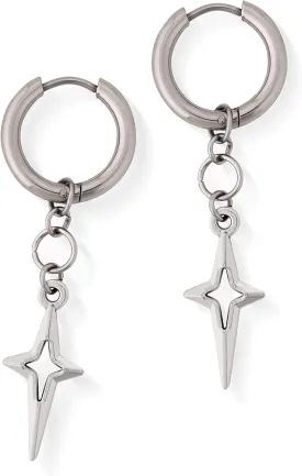 Sacina Gothic Y2k Spike Star Hoop Earrings, Y2K Emo Punk Grunge Goth Earrings, Halloween Christmas Jewelry Gift For Women