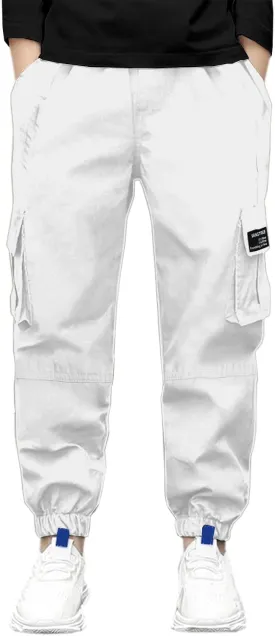 SANGTREE Boy's & Men's Cargo Jogger Pants, 3 Years - Men XXL