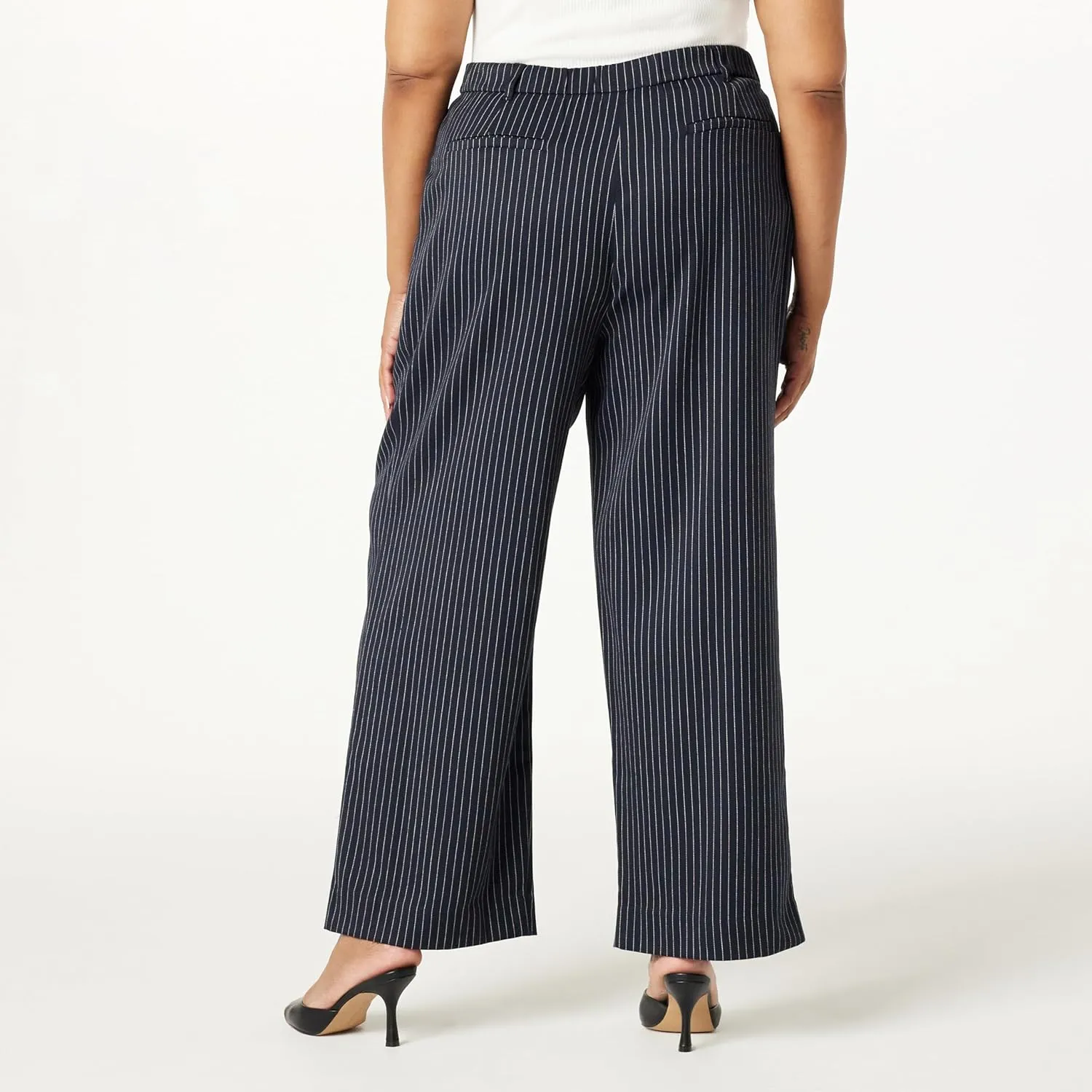 The Drop Women's Standard Nancy Pleat Front Wide Leg Trouser