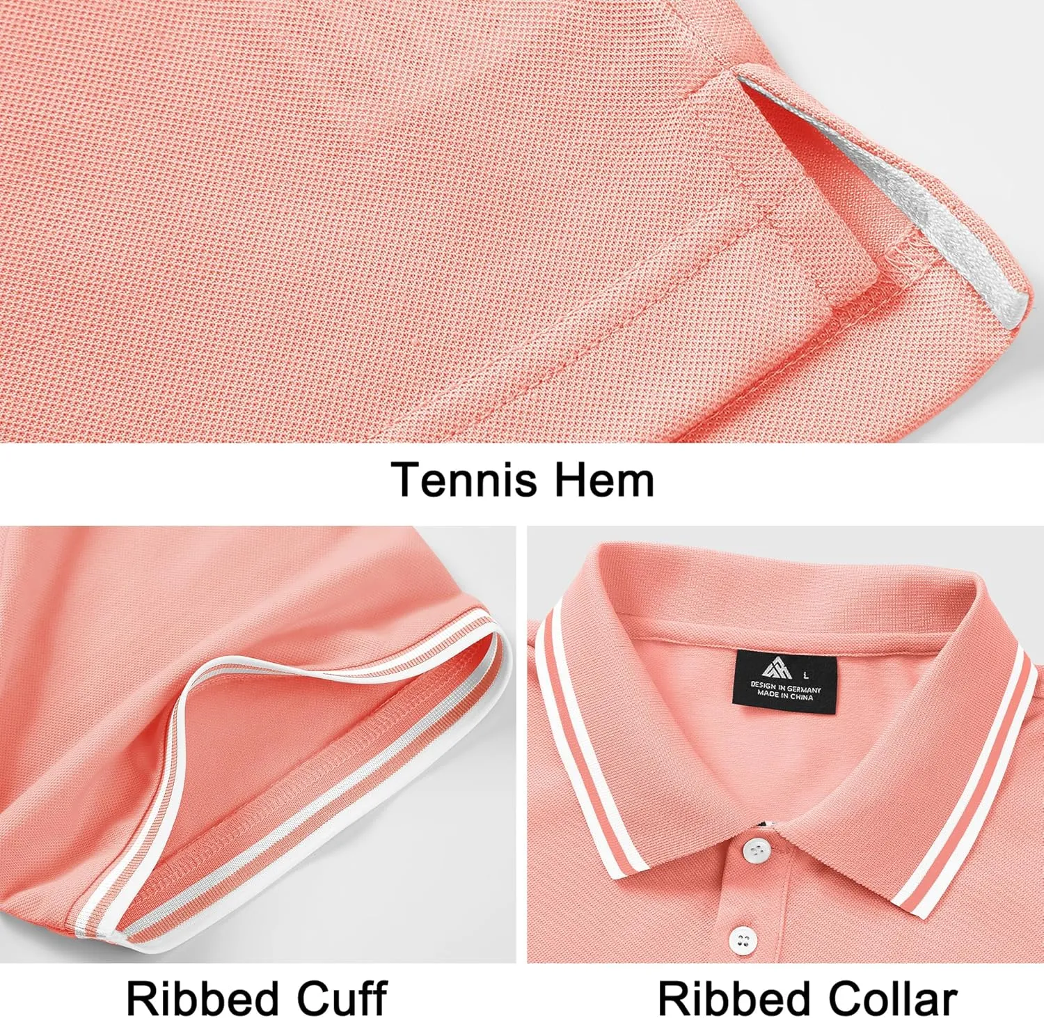 V VALANCH Mens Golf Polo Shirts Short Sleeve Moisture Wicking Golf Polo Shirts Collared Athletic Tennis Shirt