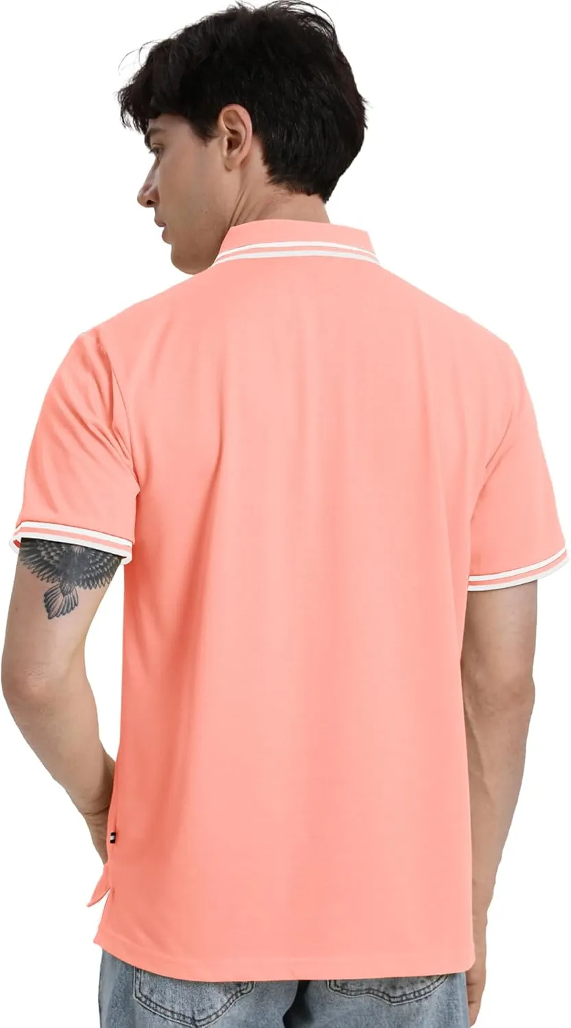 V VALANCH Mens Golf Polo Shirts Short Sleeve Moisture Wicking Golf Polo Shirts Collared Athletic Tennis Shirt