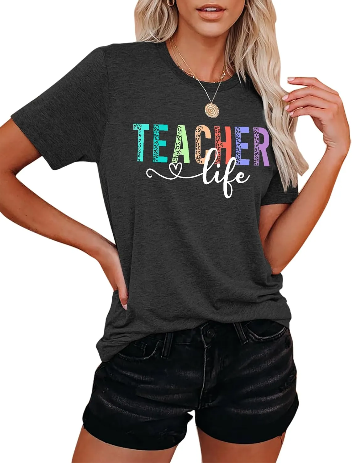 VVNTY Women Teacher Shirts First Grade: 1st Grade Teachers T-Shirt Back to School Gift Tops