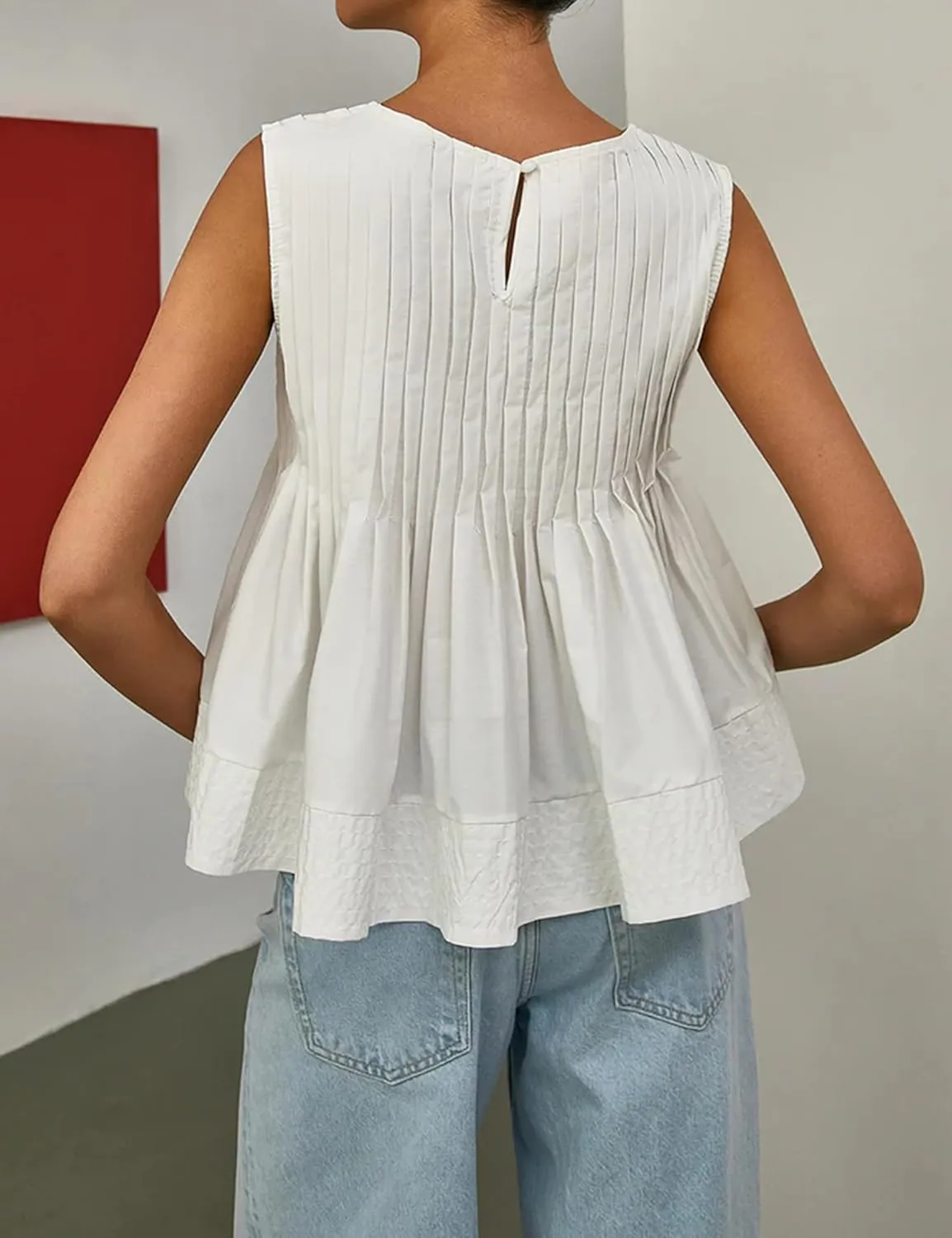 Womens Tank Tops Y2K Pleated Peplum Sleeveless Blouse Babydoll Ruffle Shirt Tunic Outfits