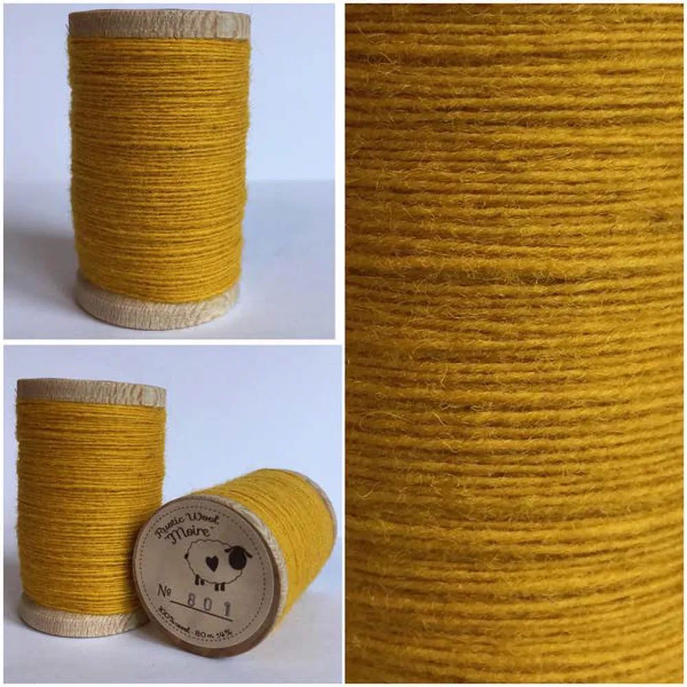 YELLOWSTONE Hand Dyed HALF YARD Wool Fabric for Wool Applique and Rug Hooking