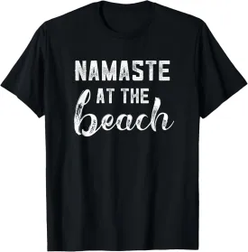 Yoga On The Beach Theme Gifts Namaste At The Beach Lover Om T-Shirt